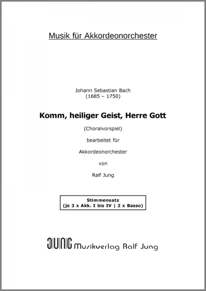 Komm, heiliger Geist, Herre Gott (BWV 651) (Stimmensatz)