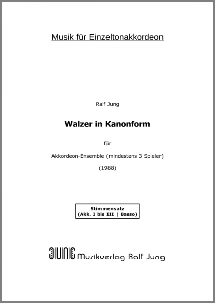 Walzer in Kanonform (Stimmen)