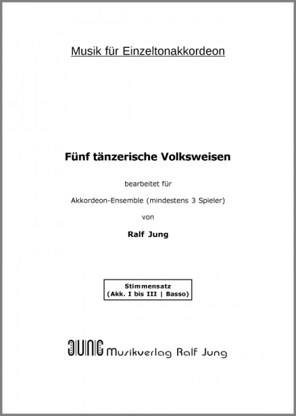 Fünf tänzerische Volksweisen (Stimmen)