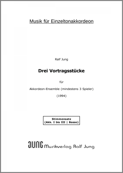 Drei Vortragsstücke (Stimmen)