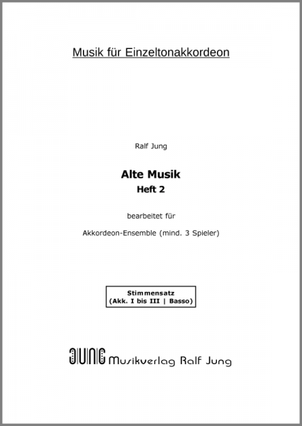 Alte Musik, Heft 2 (Stimmensatz)