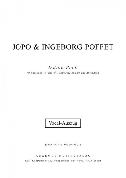 Indian Book (Vocal-Auszug)