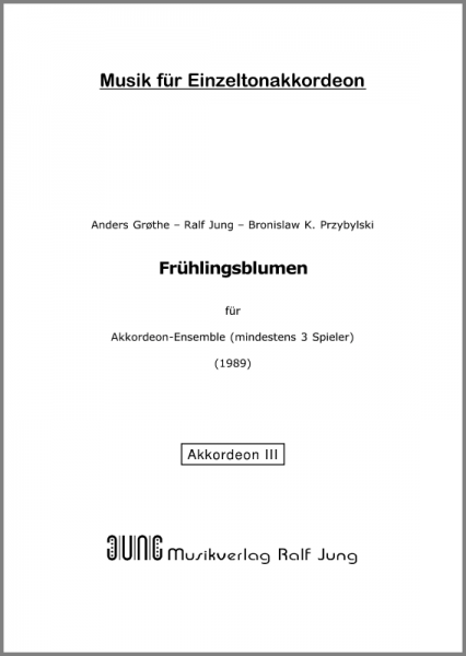 Frühlingsblumen (3. Stimme)