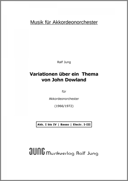 Variationen über ein Thema von John Dowland (Ergänzungsstimme)