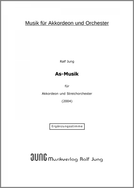 As-Musik (Orchester-Ergänzungsstimme)