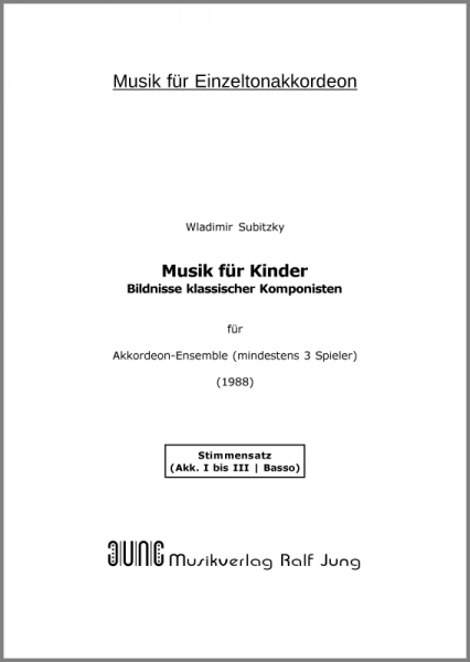 Musik für Kinder (Stimmensatz)