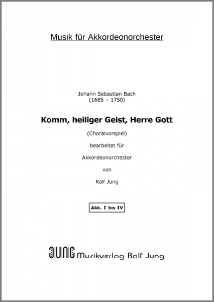 Komm, heiliger Geist, Herre Gott (BWV 651) (Ergänzungsstimme Akk. I-IV)