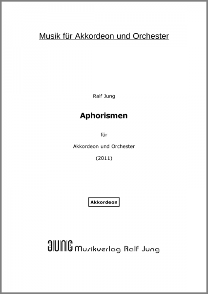 Aphorismen (Akkordeonstimme)